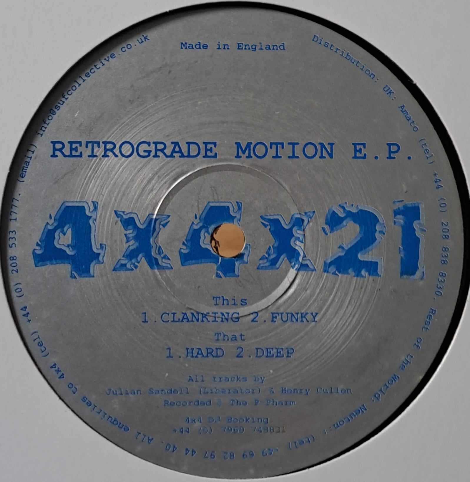 4 x 4 Recordings 21 - vinyle techno